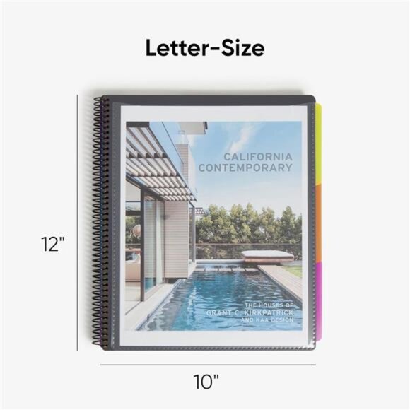 24-Pocket Project Organizer, Letter Size, Grey with Bright Tabs Size 8 1/2 x11 - Picture 2 of 7